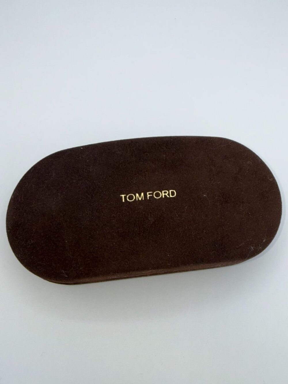 Tom Ford Brown Velvet Eyeglass Sunglasses Case Only Logo Hard Case